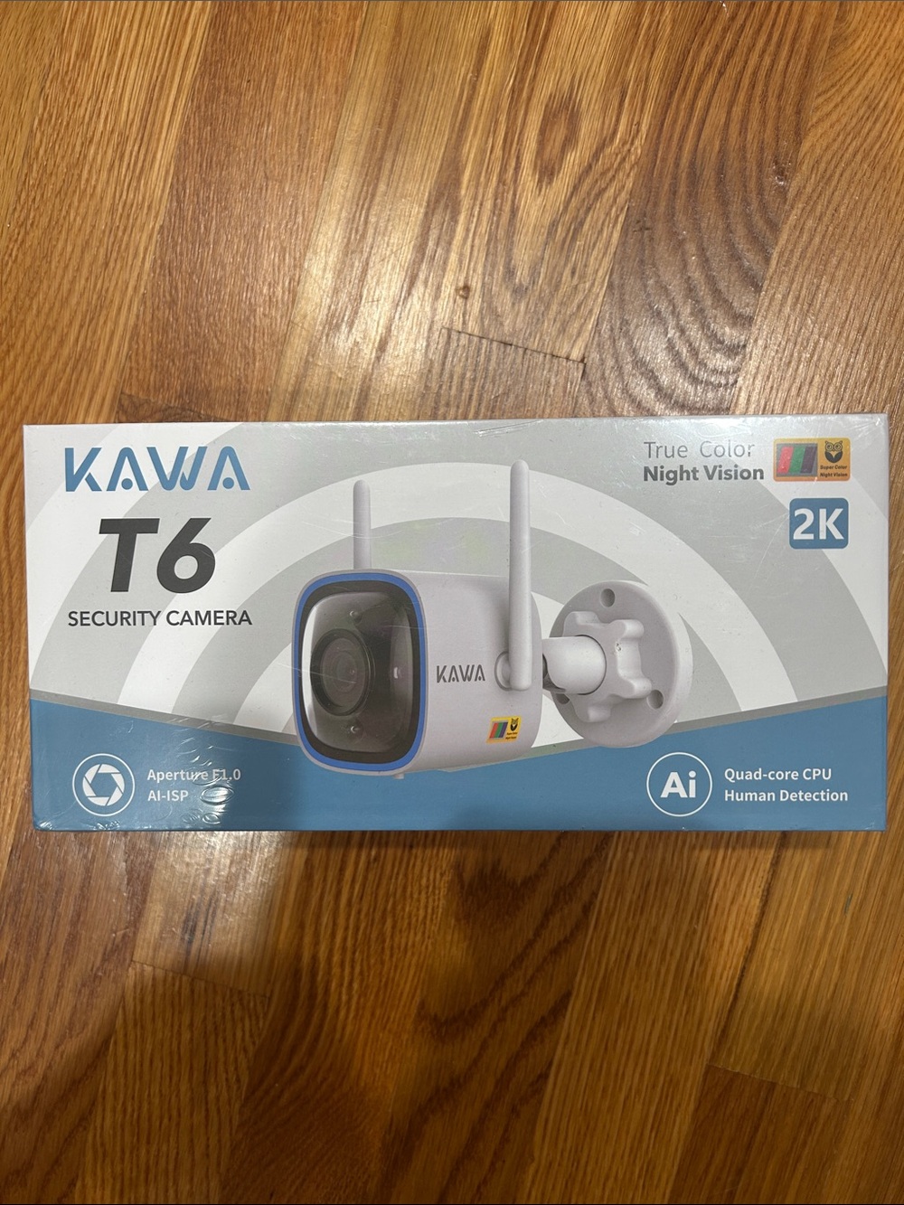 KAWA T6 White Security Camera - 2K Night Vision NEW IN BOX home security system